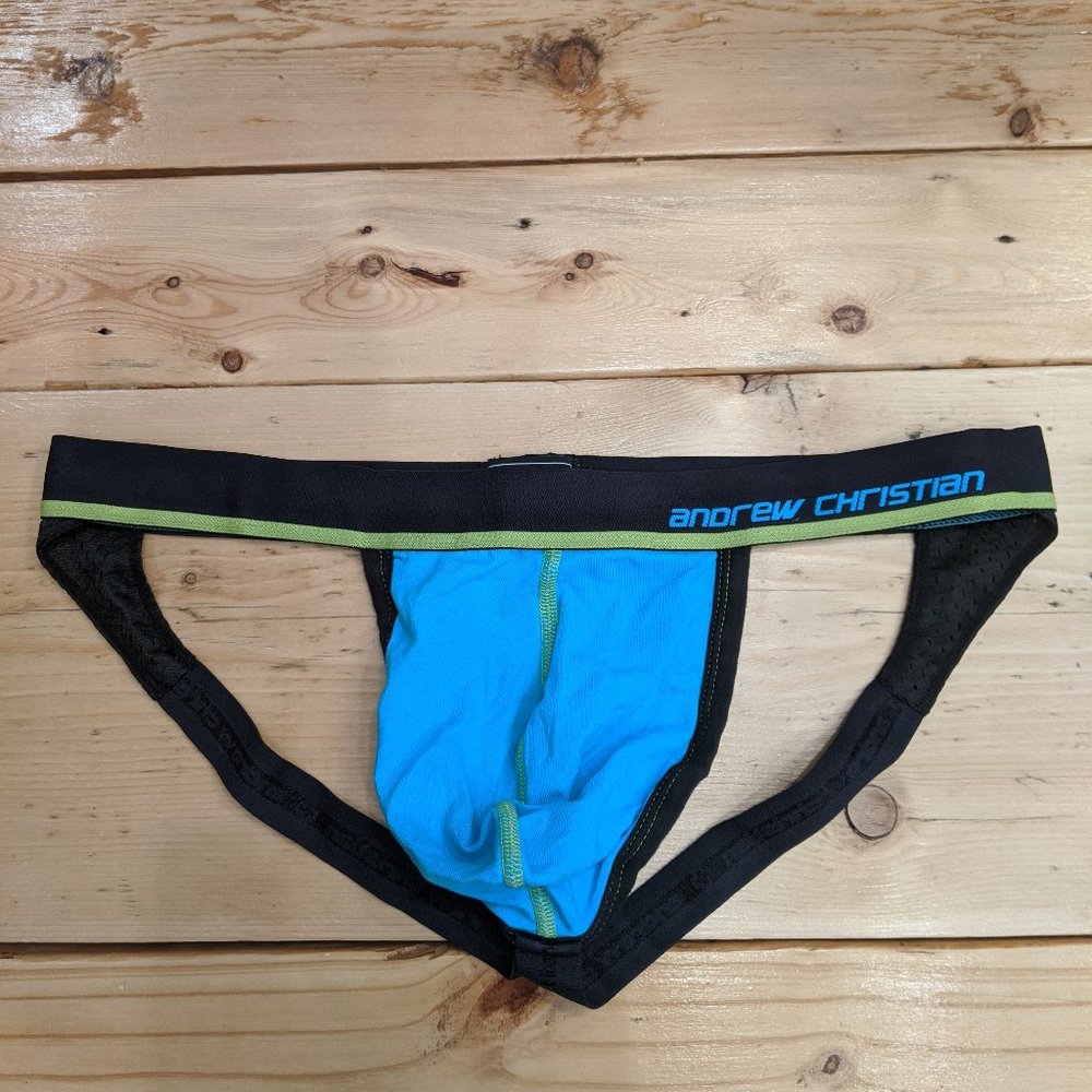 Andrew Christian - Show It Tech Blue Jock - Size L
